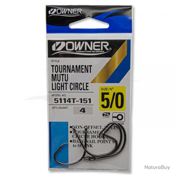 Owner Tournament Mutu Light (5114T) 5/0