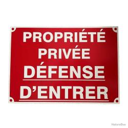 PROPRIETE PRIVEE DEFENSE D'ENTRER, aluminium (lot de 5)