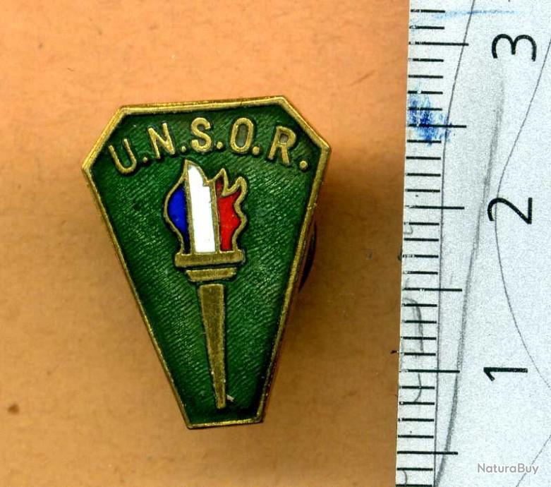 Insigne UNSOR – Union Nationale Des Sous-Officiers De Réserve – Émail Grand Feu – France