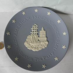 vintage assiette wedgewood boston tea party diametre 20.5 cm