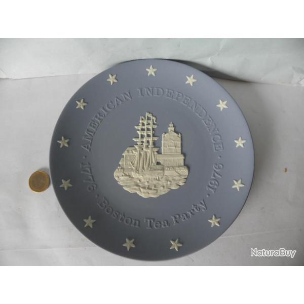 vintage assiette wedgewood boston tea party diametre 20.5 cm