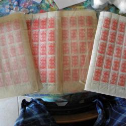 4 planche du 25 timbre neuf liberation de la tunsie