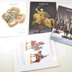 Lot 4 catalogues de vente Figurines militaires anciennes. Phidias / Fraysse & associés