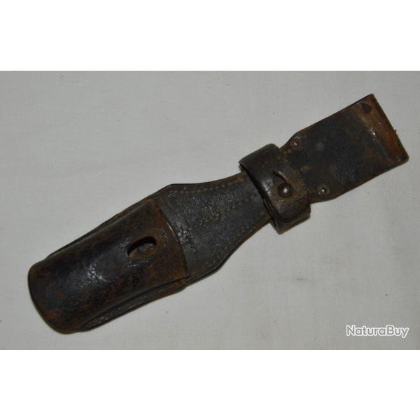 PORTE FOURREAU ALLEMAND POUR BAIONNETTE MAUSER 98K-AVEC SANGLE-DEUXIEME GUERRE MONDIALE 1939/45