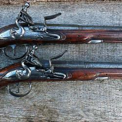 paire de pistolets a silex vers 1730