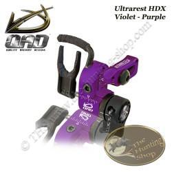 QAD Ultrarest HDX Repose-flèches à effacement pour la chasse et le tir 3D Droitier Purple