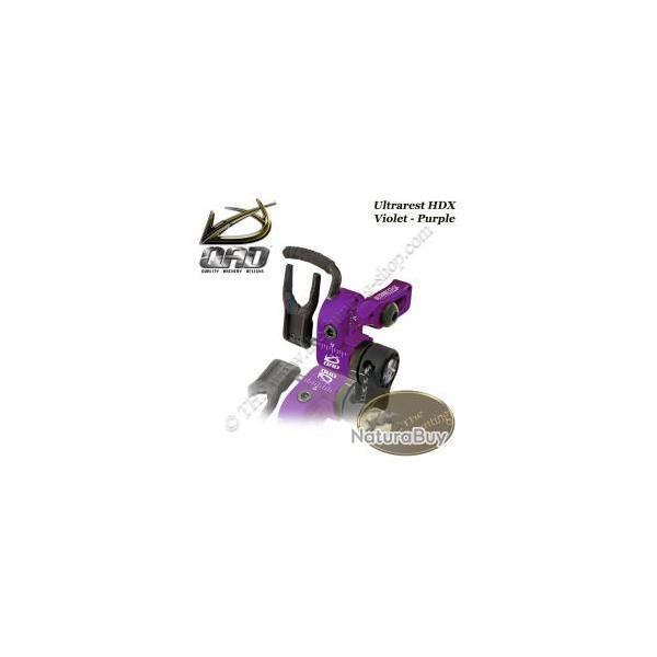 QAD Ultrarest HDX Repose-flches  effacement pour la chasse et le tir 3D Droitier Purple