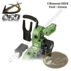 QAD Ultrarest HDX Repose-flèches à effacement pour la chasse et le tir 3D Droitier Green