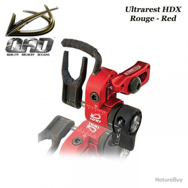 QAD Ultrarest HDX Repose-flches  effacement pour la chasse et le tir 3D Droitier Red
