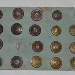 18 BOUTONS ALLEMANDS COURONNE IMPERIALE-GUERRE 1914/1914-GERMAN JACKET BUTTONS 1° WW