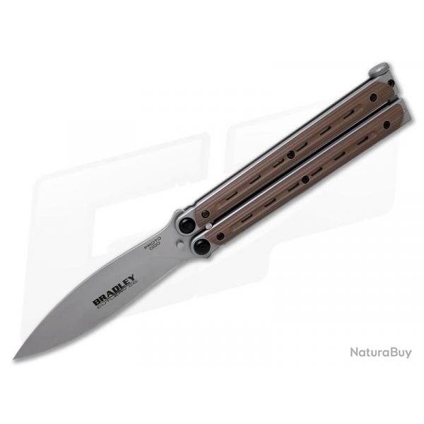 Couteau Bradley Kimura Balisong Butterfly Lame Acier 154CM Coyote G10 Made In USA BCC902