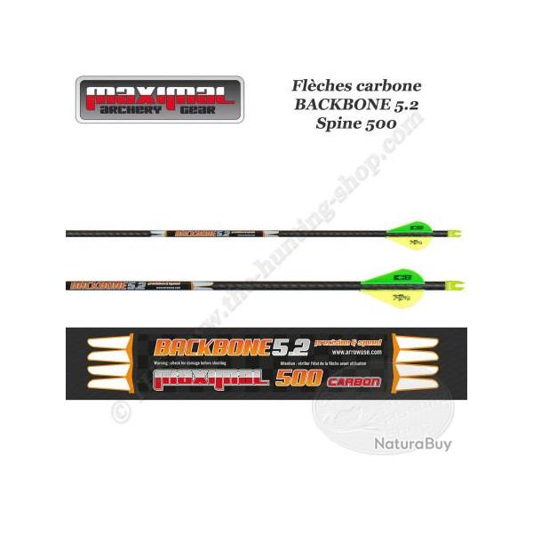 MAXIMAL BACKBONE 5.2 12 flches en carbone montes pour la chasse et le tir 3D 500 Flches NON coup