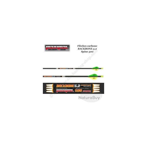 MAXIMAL BACKBONE 5.2 12 flches en carbone montes pour la chasse et le tir 3D 500 Flches Coupes