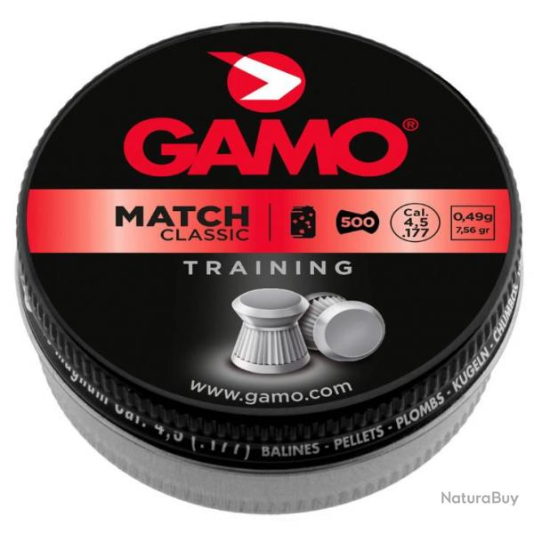 Plombs MATCH CLASSIC 4,5 mm - GAMO   2 BOITES 500