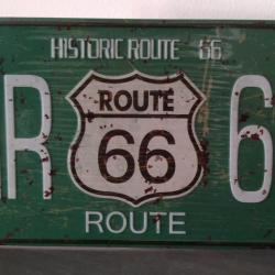 Rare plaque tôle HISTORIC ROUTE 66 US style EMAIL 15X30 VINTAGE HARLEY MOTO INDIAN BIKER