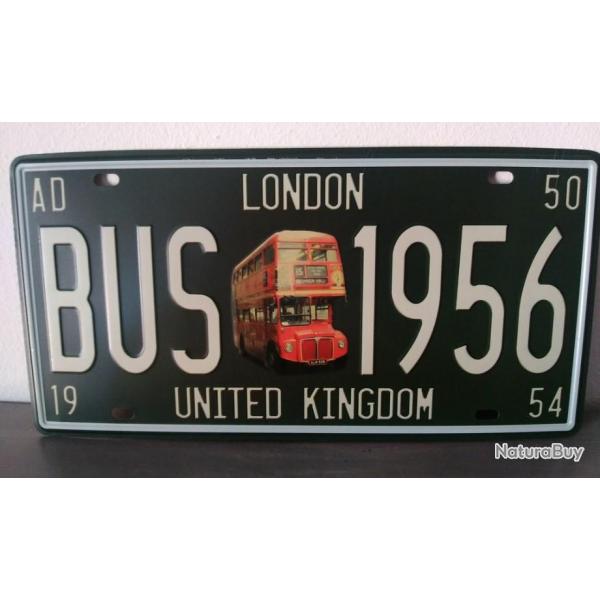 Rare plaque tle LONDON BUS 1956 style EMAIL 15X30 VINTAGE BUCKINGHAM TOWER