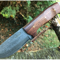 Couteau de chasse en acier damas fait main (2)