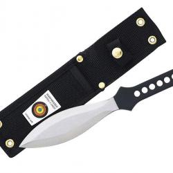 HERBERTZ - 130826 - COUTEAU LANCER HERBERTZ NOIR 15CM INOX + ETUI
