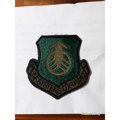 Patch armée usaf AIR FORCE SYSTEM COMMAND ORIGINAL - Insignes en tissu ...