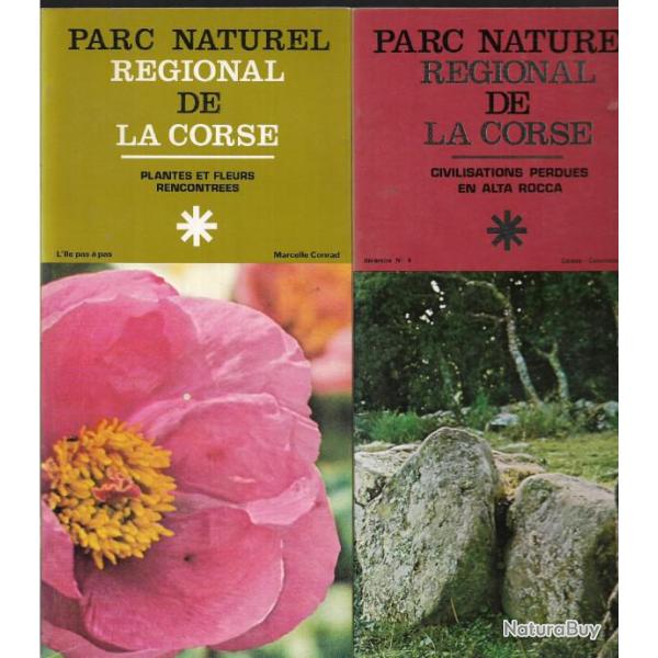 lot de 4 livres du parc naturel rgional de la corse les oiseaux, plantes et fleurs , poissons + KDO