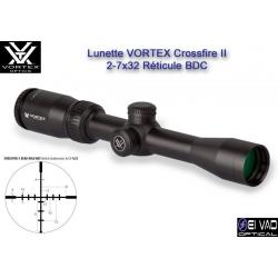 Lunette  VORTEX CrossFire II 2-7x32 - Réticule BDC