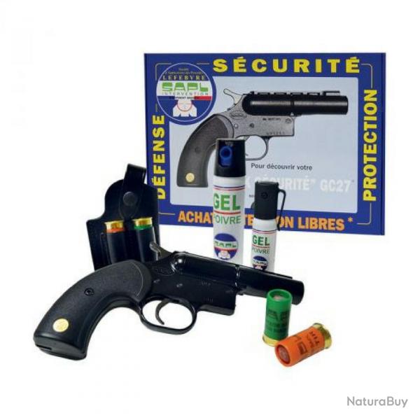 Coffret dfense SAPL GC27 avec lacrymos et munitions 12/50 (Calibre: 12/50 SAPL)