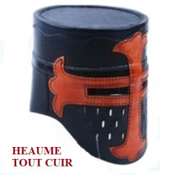 Offrez ce Casque Heaume templier en cuir epai