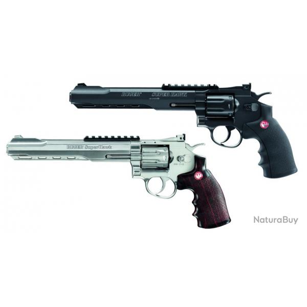 ( Revolver Noir)Rplique revolver Super Hawk 8 Pouces CO2