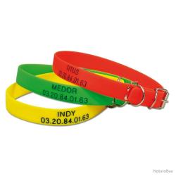 Collier Fluo Gravé 2 lignes Vert