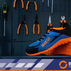 Chaussures de sécurité basses S1P SRC Sparco Teamwork Practice Bleu Orange