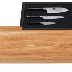 Kai DM-0789DMSET1 Set de 3 couteaux avec planche