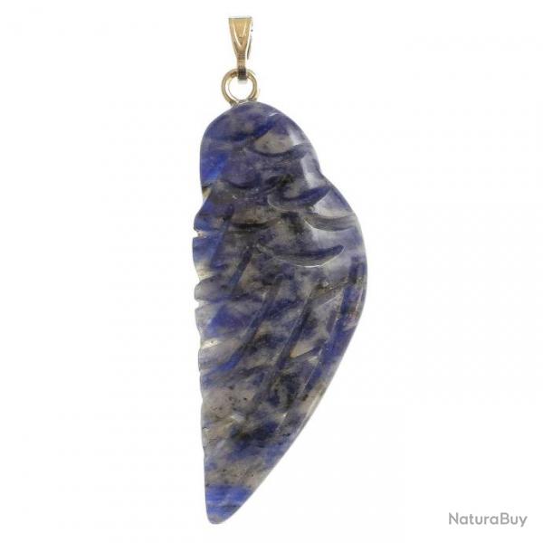 Pendentif aile d'ange en sodalite