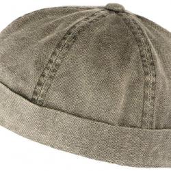 Bonnet docker Gris Vintage en Coton Aussie Apparel Taille unique Gris