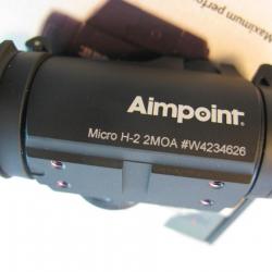Aimpoint Micro H2 2 Mao avec montage Aimpoint Micro LRP pour rail Weaver/Picatinny, amovibles