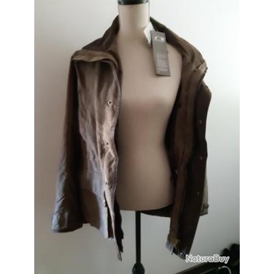 Veste Blouson LMV (La Mode Est à Vous) Taille 38/40 - Tissu Enduit Noir - Occasion Parfaite