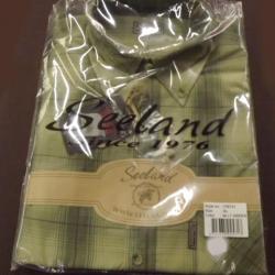 Chemise à carreaux Seeland verte taille XL