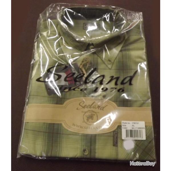 Chemise  carreaux Seeland verte taille XL