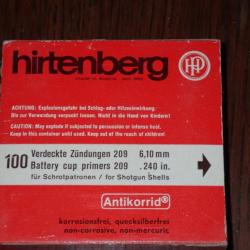 Boite de 100 amorces Hirtenberg Shotshell - N°209 - 6,1mm