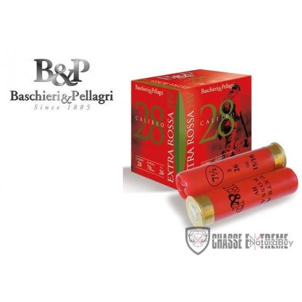 Boite de 25 Cartouches B&P Extra Rossa Hv 26G Cal 28/70 Pb N 5.5