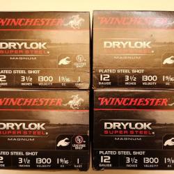 4 boîtes de 25 = 100 cartouches Winchester Drylok  cal 12/89 (boîte noire) N°1 SUPER PRIX !!!
