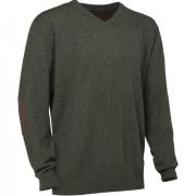 Pull Club Interchasse Winsley - Col Cheminée Zippé, 50% Laine 50% Coton - Coudières Contrastées