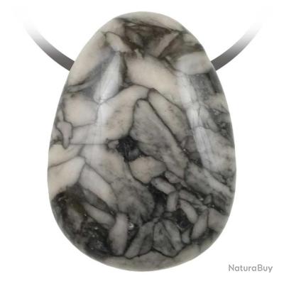 Pendentif Goutte En Oolithe (pierre Percée) Rose, Marque Naturosphère, Neuf Avec étiquettes