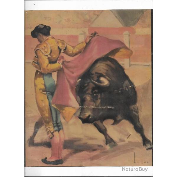 Tauromachie , gravure passe muleta ,