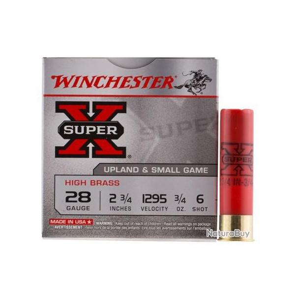 Munitions Winchester Super X High Brass Cal.28 28g par 75