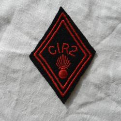 Losange de bras régimentaire militaire français CIR2 centre instruction régionale