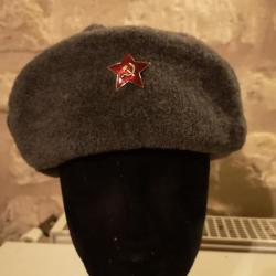 chapka armée russe avec insigne étoile rouge