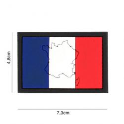 Patch 3D PVC : France avec contour -  velcro  -