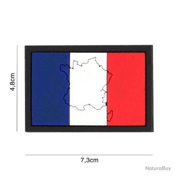 Patch 3D PVC : France avec contour -  velcro  -