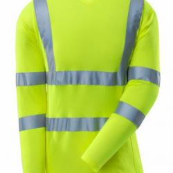 T-shirt haute visibilité à manches longues MASCOT SAFE CLASSIC 18281-995 S Jaune