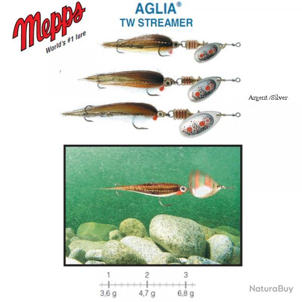 AGLIA TW STREAMER MEPPS Argent 3 / 6.8 g
